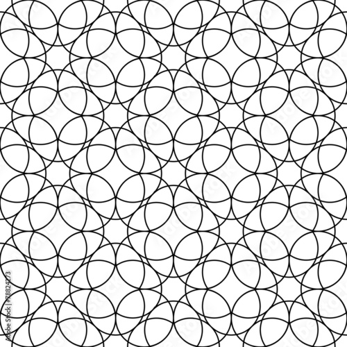 Black and white geometric seamless pattern with line.