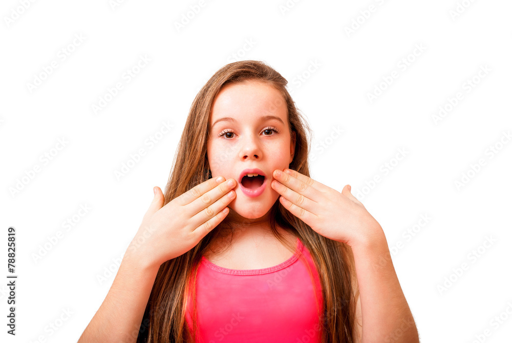 Surprise astonished little girl Surprise astonished little girl