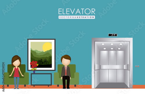elevator design, vector illustration