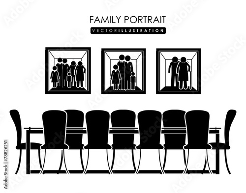 family portrait, design, vector illustration
