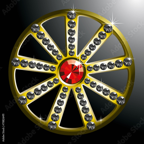 expensive gold diamond wheel