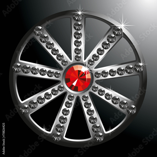 expensive silver diamond wheel