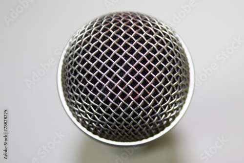 One microphone on white background © Koirill