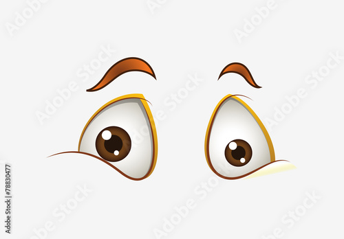 Scared Cartoon Eyes Expression