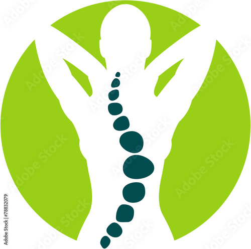 Flat Icon oder Logo für Physiotherapie oder Osteopathie