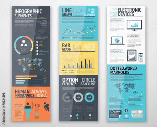 Infographic templates in well arranged order ready for use