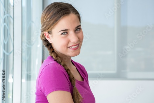 Casual young woman smiling Free Download Casual young woman smiling - GFXLoad