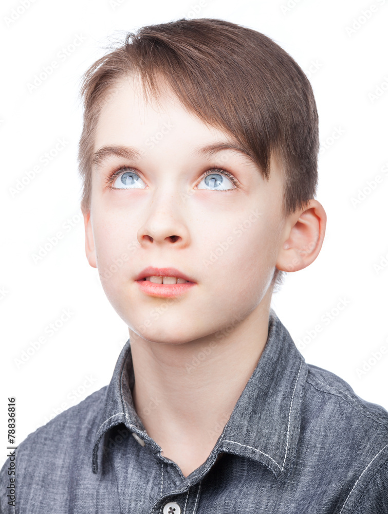 Boy looking up Boy looking up