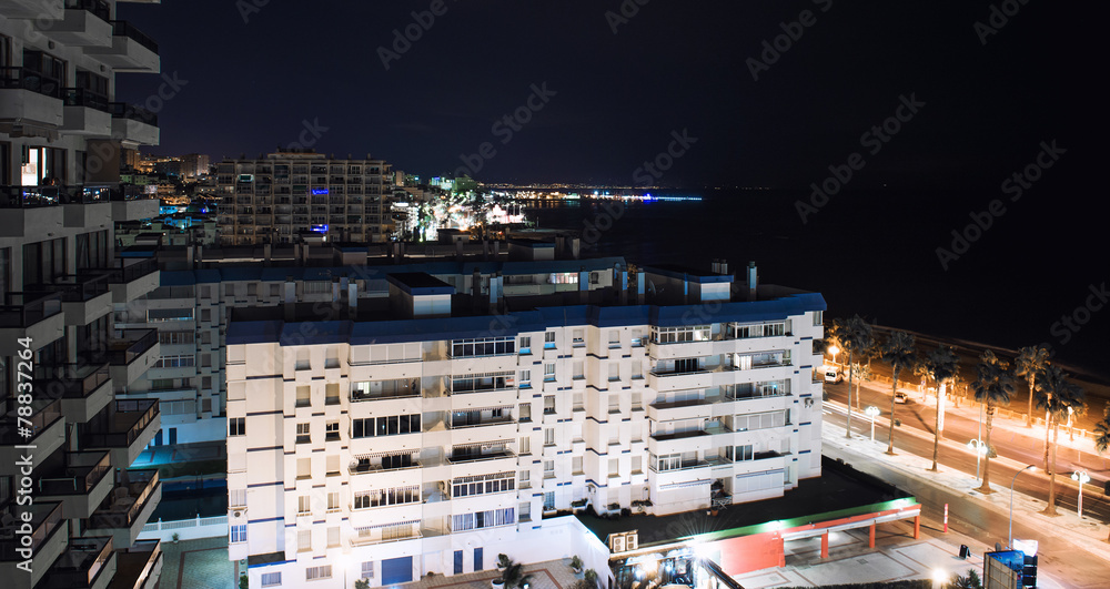 Night view of a Benalmadena. Malaga, Spain Night view of a Benalmadena. Malaga, Spain