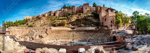 Roman Theatre in Malaga. Andalusia, Spain