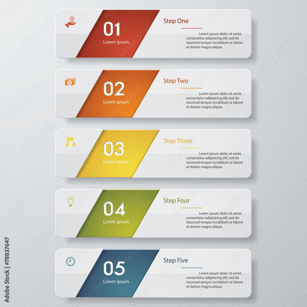 Design clean number banners template. Vector. Design clean number banners template. Vector.