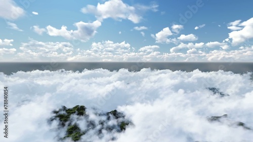 Dağların üzerindeki bulutlar photo