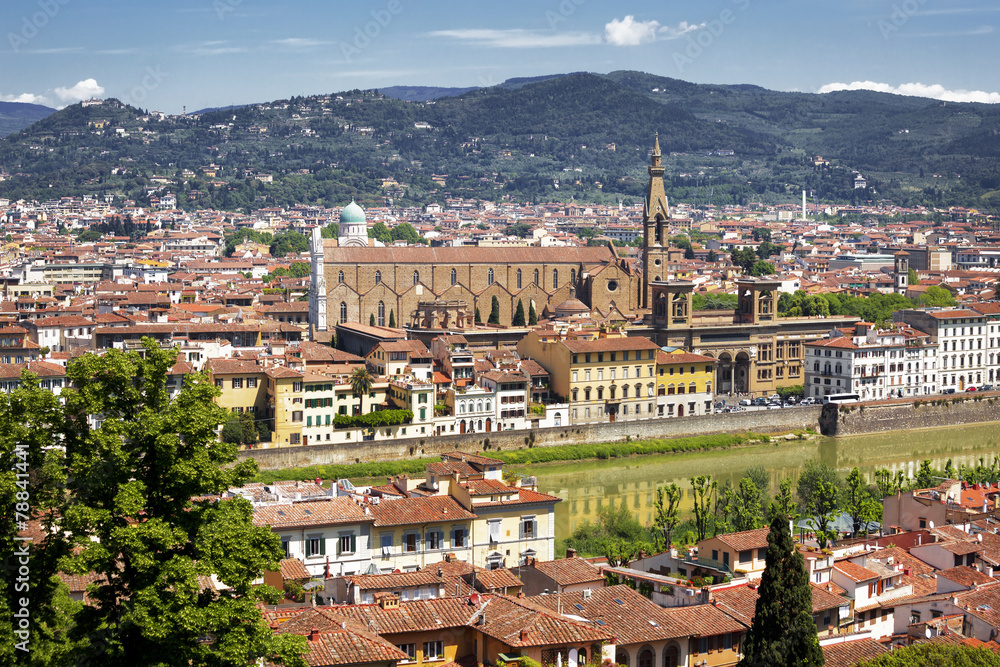 Panorama of Florence in sunny day