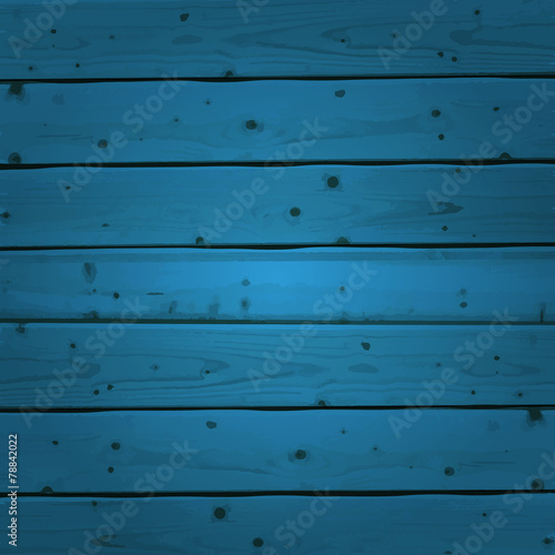 Blue wood planks texture. Vector illustration