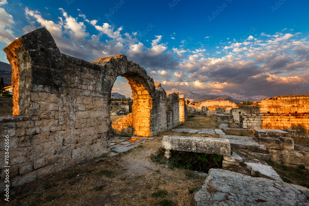 Obraz premium Ruins of Ancient Roman Salona (Solin) near Split, Dalamatia, Cro