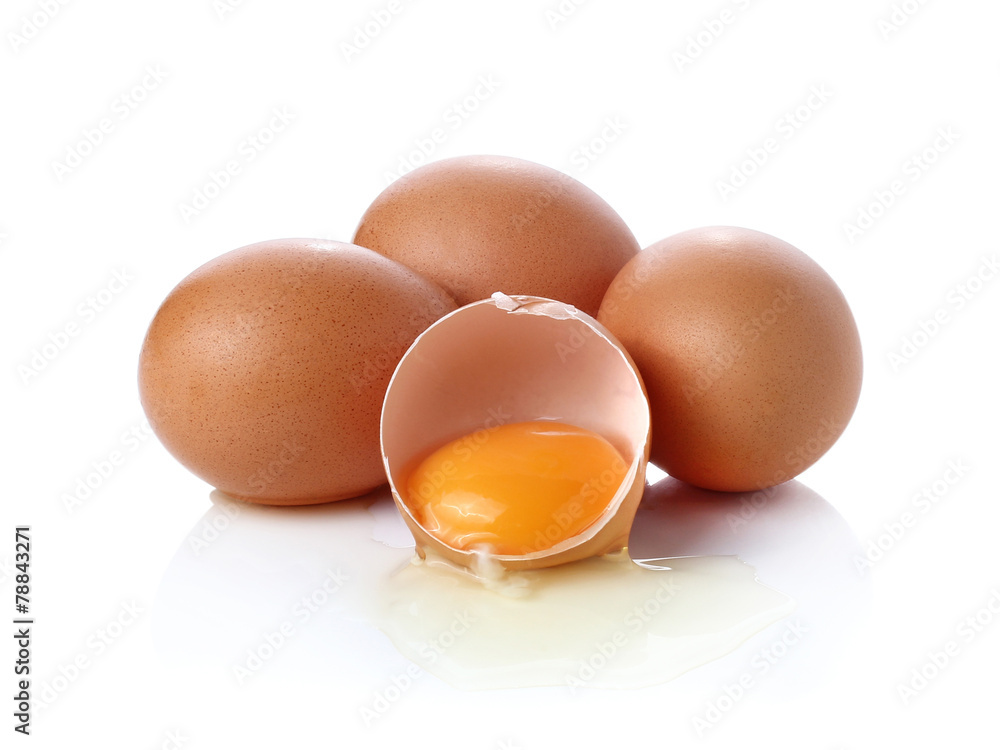 Broken egg isolated on white background Broken egg isolated on white background