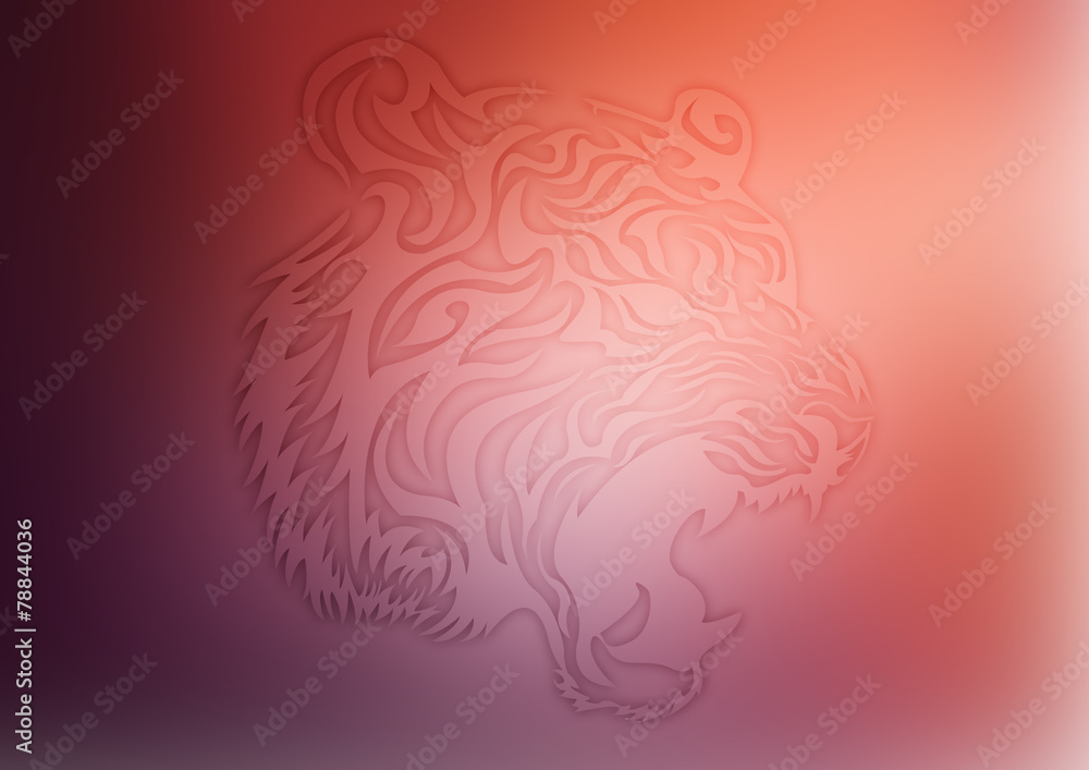 Tattoo tiger face background
