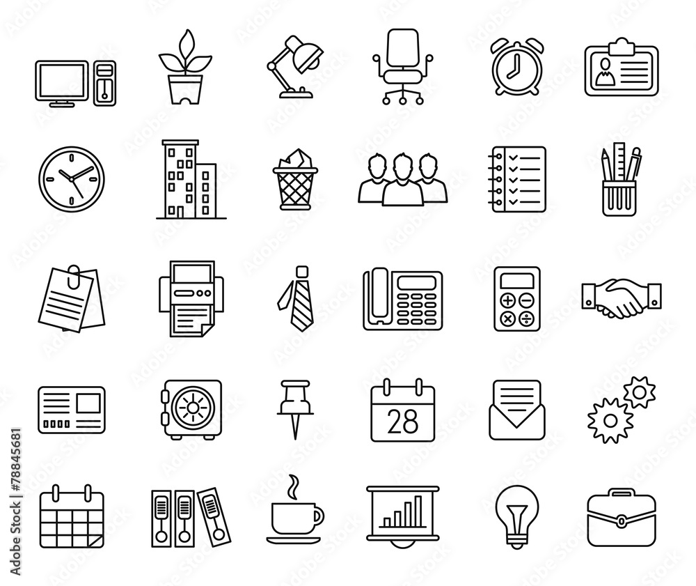 Set of business icons nternet marketing and services