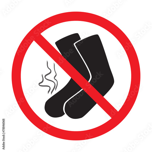 sign ban smelly socks