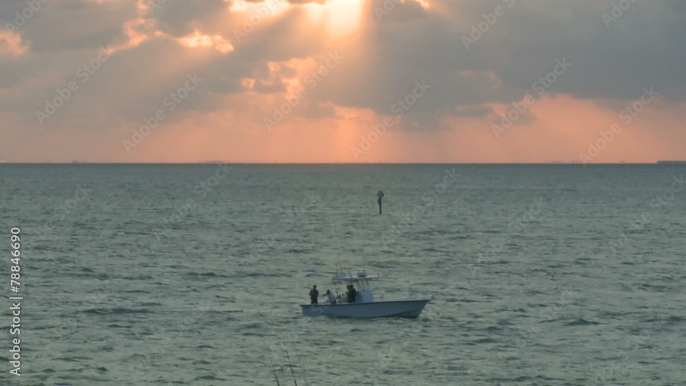Time Lapse of Fishing Boat at Sunset - Florida Keys Time Lapse of Fishing Boat at Sunset - Florida Keys