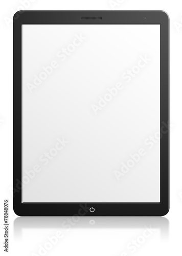 Modern computer tablet with blank screen