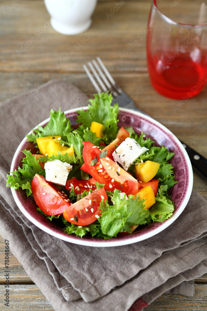 Fresh salad with vegetables