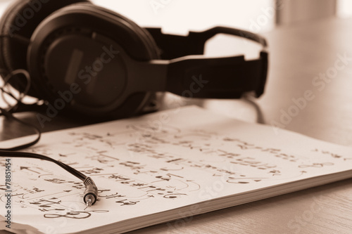 Billede på lærred composing music concept