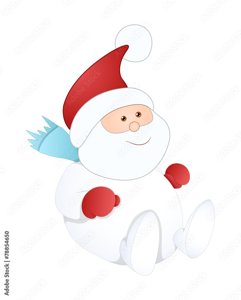 Playing Sliding Snowman Character Playing Sliding Snowman Character