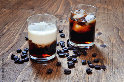 Coffee liqueur with cream