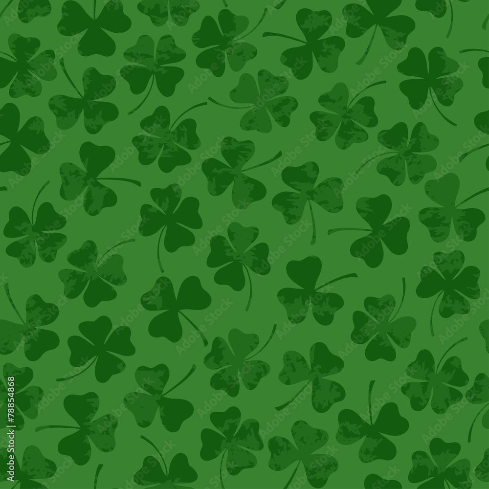 St. Patrick's day seamless pattern with clover