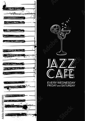 Poster with sketch piano