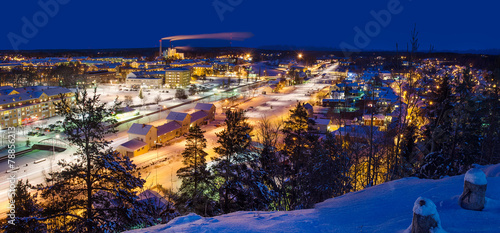 View of small swedish town