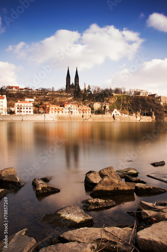 Photography View of historical fort Vysehrad in Prague, Czech republic