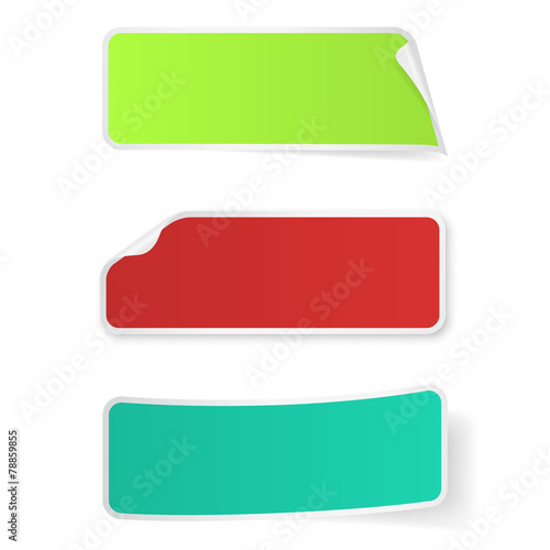 Stickers label isolated on white background