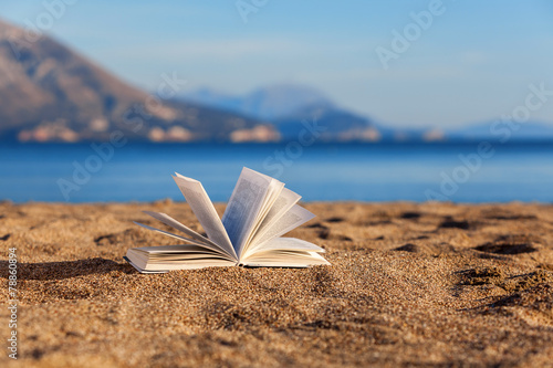 Book on a beach