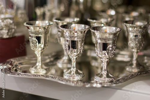 Silver wineglass