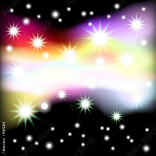 Abstract black background with stars. Vector. 4