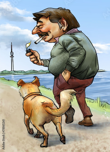 Spaziergang mit Hund