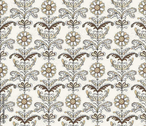 Delicate seamless pattern with flowers.
