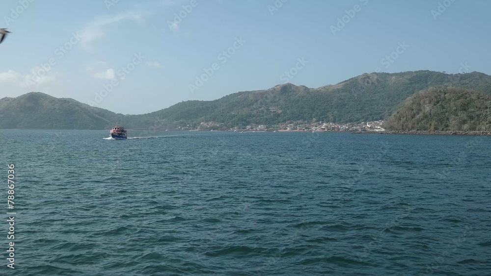 Tourist Ferry Sailing From Isla Taboga Panama Central America Tourist Ferry Sailing From Isla Taboga Panama Central America