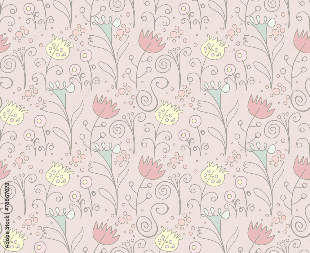 Floral background. Retro style. Floral background. Retro style.