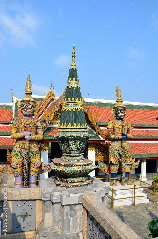 Fototapeta premium Guardian of Buddhist teaching in Royal Palace of Bangkok