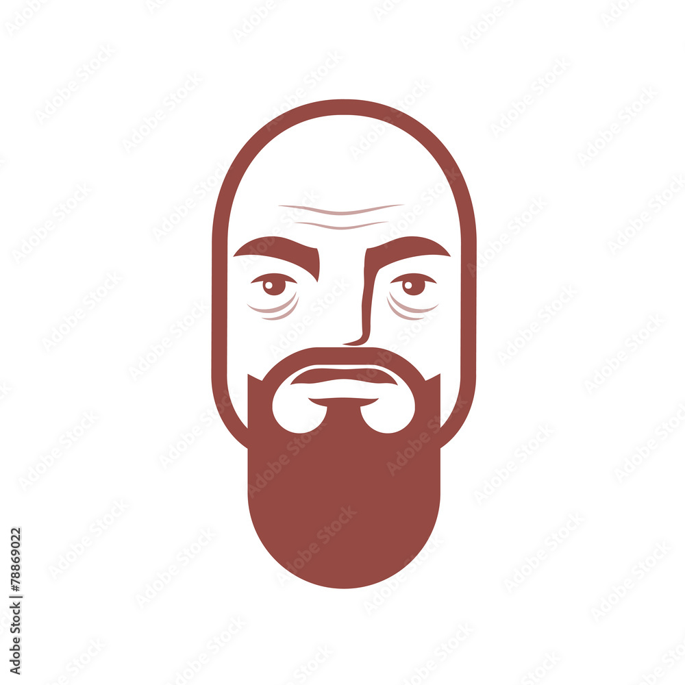 brutal bald man with a beard brutal bald man with a beard