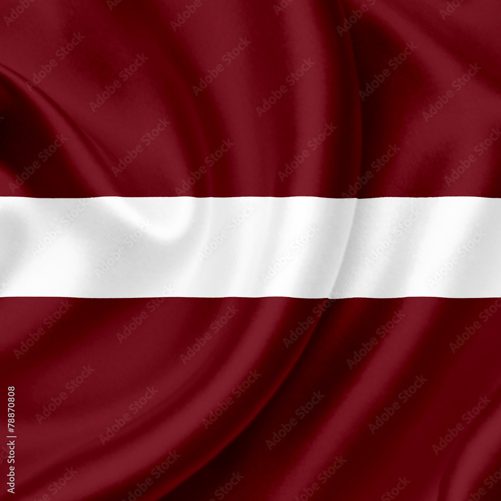 Fototapeta premium Latvia waving flag