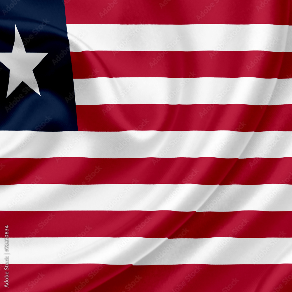 Liberia waving flag Liberia waving flag