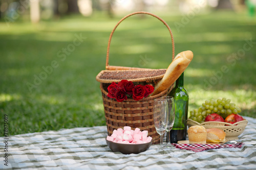Fototapeta Naklejka Na Ścianę i Meble -  Romantic picnic