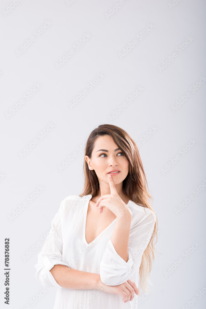Pensive beautiful woman Pensive beautiful woman