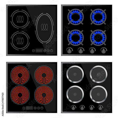 Kitchen - hobs set, household appliances