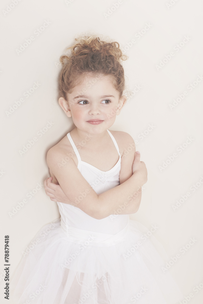 Young ballerina smiling in studio Young ballerina smiling in studio