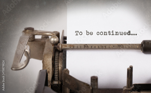Foto Vintage inscription made by old typewriter